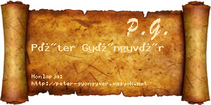 Péter Gyöngyvér névjegykártya