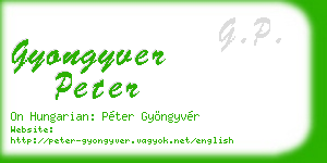 gyongyver peter business card